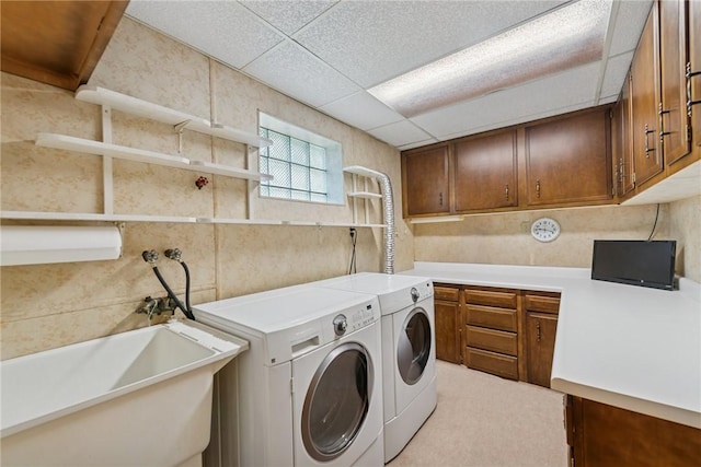 1952 Dearborn Dr, White Oak, PA 15131 - laundry area with cabinet space and separate washer and dryer
