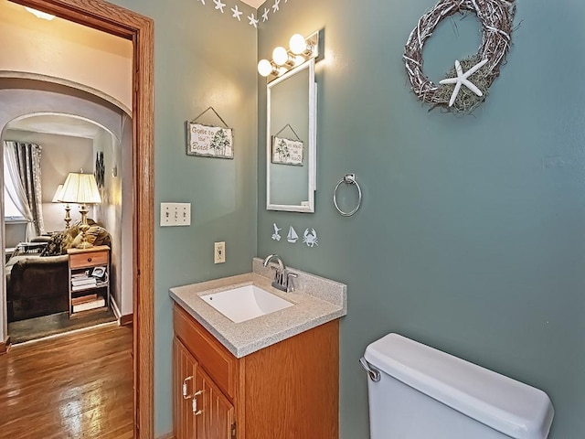 1138 Union Ave, Brackenridge, PA 15014 - half bathroom with vanity and wood finished floors