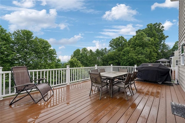 509 Saddle Ridge Dr, Penn Twp Wml, PA 15642 - wooden deck with area for grilling and outdoor dining space