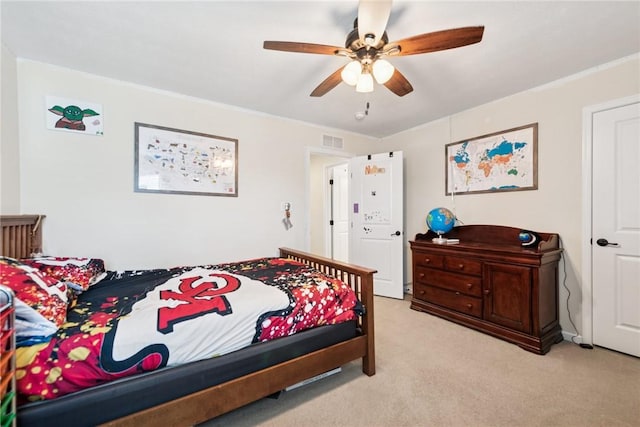 509 Saddle Ridge Dr, Penn Twp Wml, PA 15642 - bedroom with light colored carpet and ceiling fan