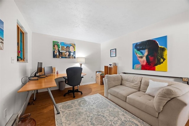 206 Little Hollow Dr, Aleppo, PA 15143 - office space with wood finished floors and a textured ceiling