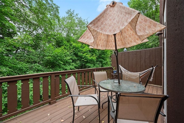 206 Little Hollow Dr, Aleppo, PA 15143 - wooden terrace with outdoor dining space