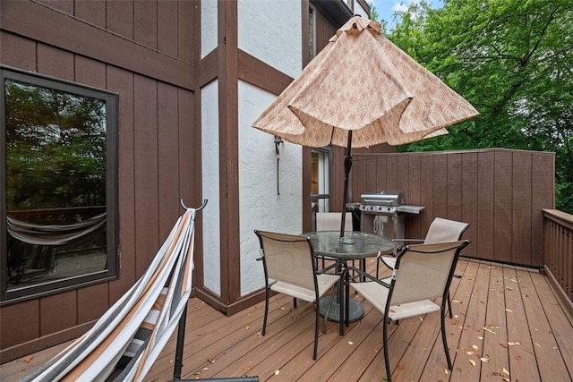 206 Little Hollow Dr, Aleppo, PA 15143 - wooden deck featuring outdoor dining space and a grill