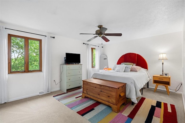 206 Little Hollow Dr, Aleppo, PA 15143 - carpeted bedroom with baseboards and ceiling fan