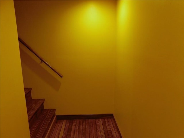 577 Woodside Old Frame Rd, Smithfield, PA 15478 - staircase featuring wood finished floors