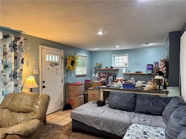 217 Livingston Rd, West Mifflin, PA 15122 - tiled living area with recessed lighting