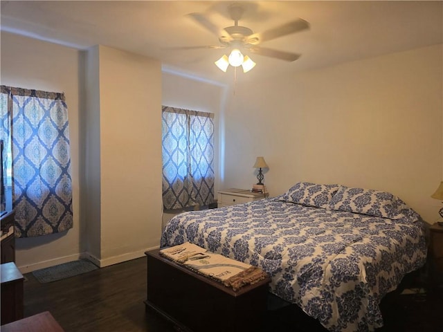 3107 Churchview Ave, Baldwin Boro, PA 15227 - bedroom featuring dark wood-style flooring and a ceiling fan
