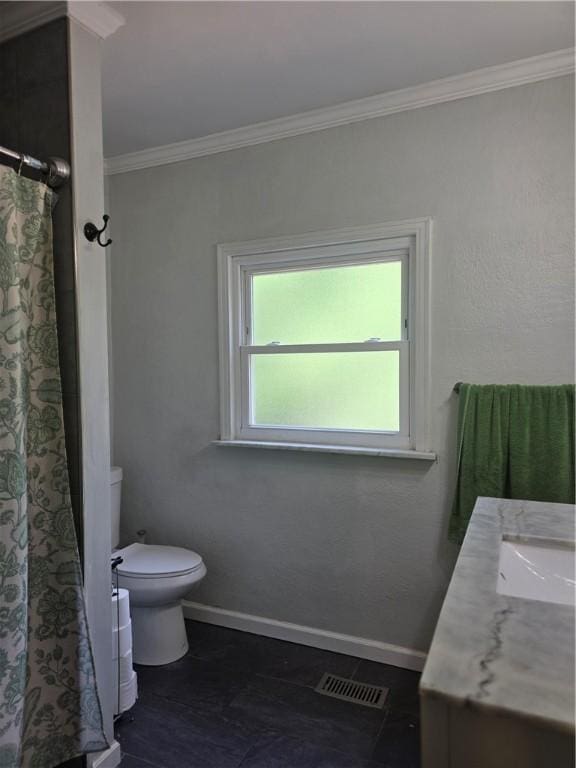 3107 Churchview Ave, Baldwin Boro, PA 15227 - bathroom featuring ornamental molding, vanity, and a shower with curtain
