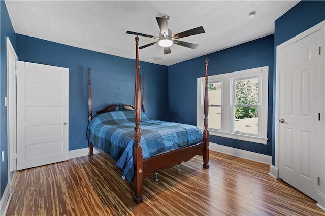 616 W College St, Canonsburg, PA 15317 - bedroom featuring wood finished floors and a ceiling fan