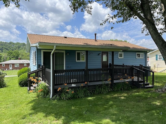 170 Canal St, Center Twp/Homer Cty, PA 15748 - view of front of property featuring a wooden deck and a front lawn