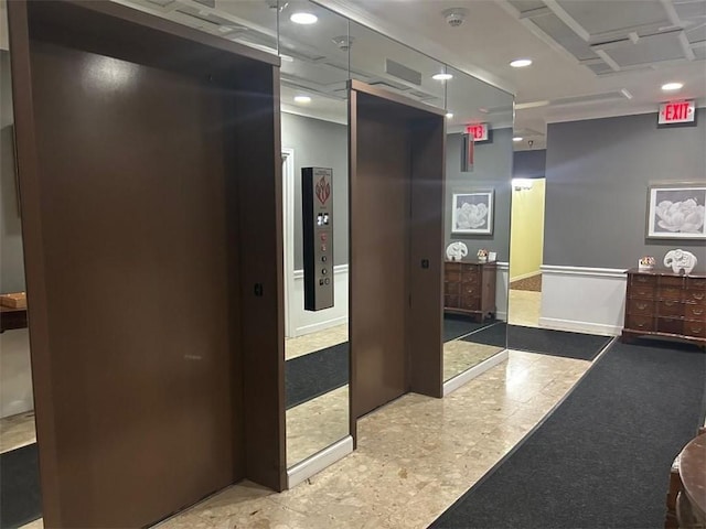 5715 Beacon St Unit 511, Squirrel Hill, PA 15217 - common area with recessed lighting