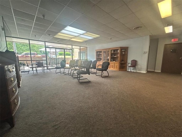 5715 Beacon St Unit 511, Squirrel Hill, PA 15217 - interior space featuring carpet flooring and a drop ceiling