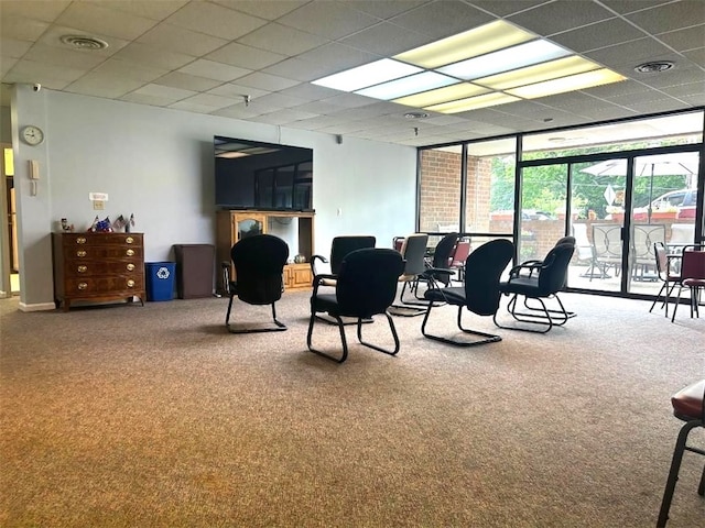 5715 Beacon St Unit 511, Squirrel Hill, PA 15217 - lobby featuring a drop ceiling and floor to ceiling windows