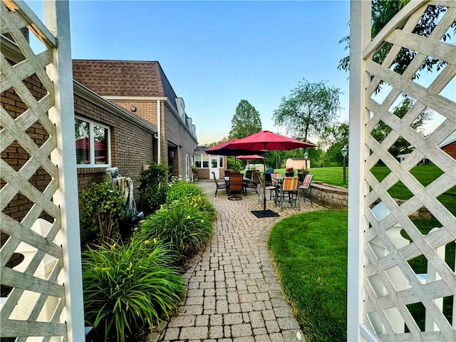 585 Taylor Dr, North Strabane, PA 15317 - view of patio featuring outdoor dining area