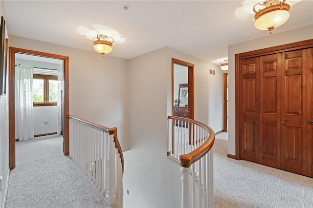 585 Taylor Dr, North Strabane, PA 15317 - hall with an upstairs landing and light colored carpet