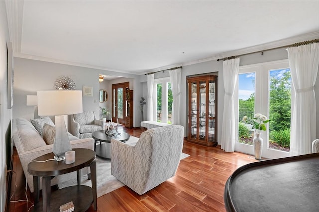 585 Taylor Dr, North Strabane, PA 15317 - living area with light wood finished floors and ornamental molding
