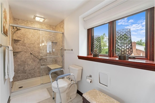 585 Taylor Dr, North Strabane, PA 15317 - bathroom with a shower stall and tile patterned flooring