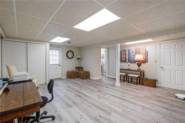 585 Taylor Dr, North Strabane, PA 15317 - office with light wood-type flooring and a drop ceiling