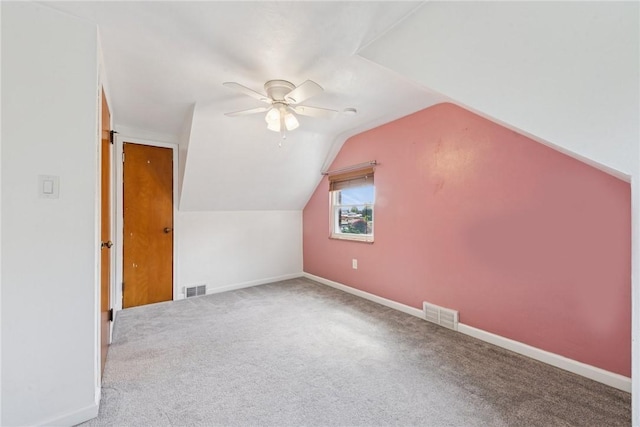 4057 Eliza St, West Mifflin, PA 15122 - additional living space with ceiling fan, carpet, and lofted ceiling