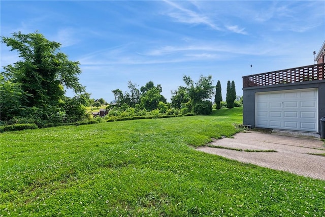 4057 Eliza St, West Mifflin, PA 15122 - view of grassy yard with a garage