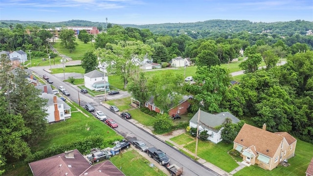 117 Carroll St, Aliquippa, PA 15001 - aerial view of property's location with a heavily wooded area and nearby suburban area