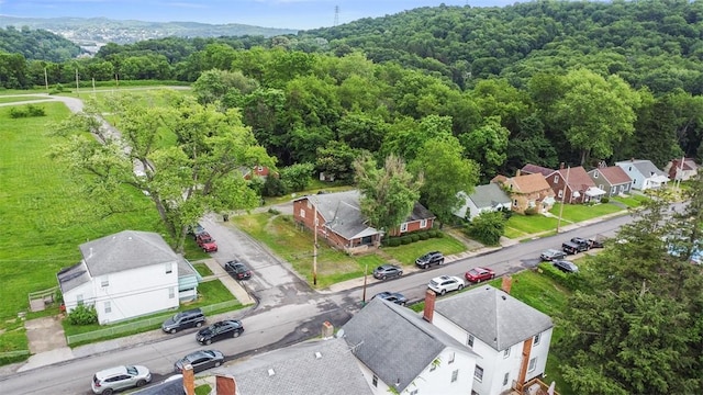 117 Carroll St, Aliquippa, PA 15001 - aerial perspective of suburban area featuring a heavily wooded area