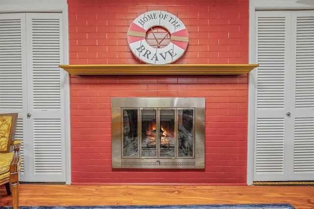 1230 Northwestern Dr, Monroeville, PA 15146 - detailed view of wood finished floors and a fireplace