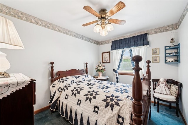 207 State Park Rd, New Alexandria, PA 15670 - bedroom with carpet and a ceiling fan