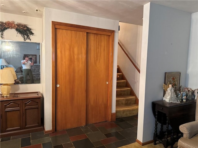 1306 Spring St, Derry Twp, PA 15650 - entryway featuring stairs and stone finish flooring