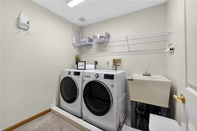 408 Bryn Ct, Ross Twp, PA 15237 - laundry room featuring separate washer and dryer and baseboards