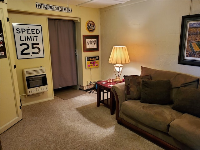 169 Orchard Dr, Brighton Twp, PA 15009 - carpeted living area with heating unit
