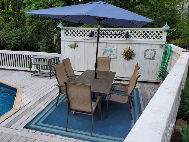 169 Orchard Dr, Brighton Twp, PA 15009 - wooden deck featuring outdoor dining space