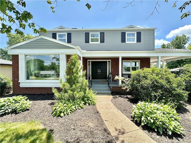 2467 Broadlawn Dr, Upper St Clair, PA 15241 - view of front of property featuring covered porch and brick siding