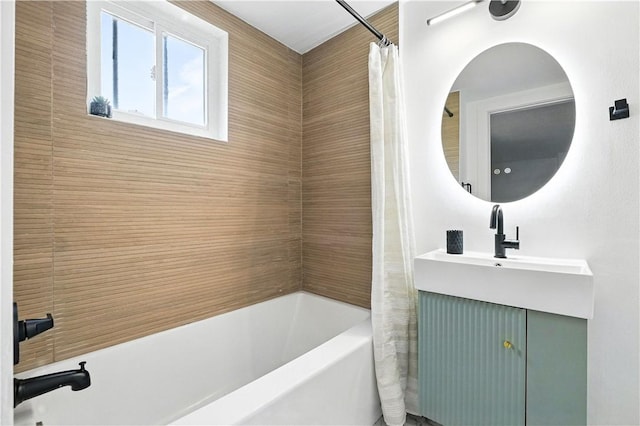 1233 High St, Spring Garden, PA 15212 - full bathroom with shower / bathtub combination with curtain and vanity