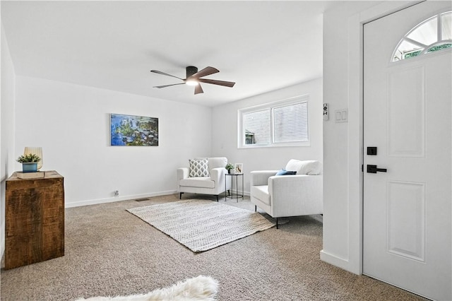 1233 High St, Spring Garden, PA 15212 - living area with carpet and ceiling fan