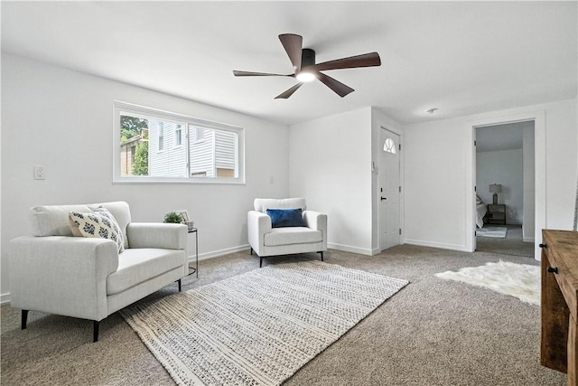 1233 High St, Spring Garden, PA 15212 - sitting room with carpet flooring and a ceiling fan
