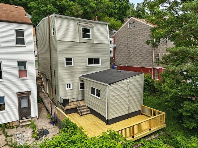 1233 High St, Spring Garden, PA 15212 - rear view of property with a wooden deck