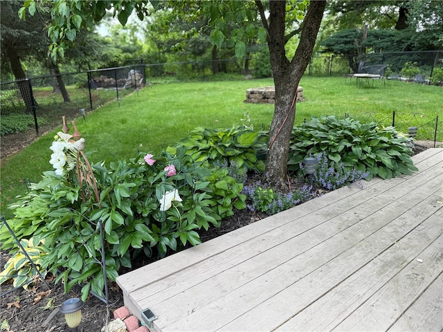 554 Rolling Green Dr, Bethel Park, PA 15102 - view of yard featuring a wooden deck