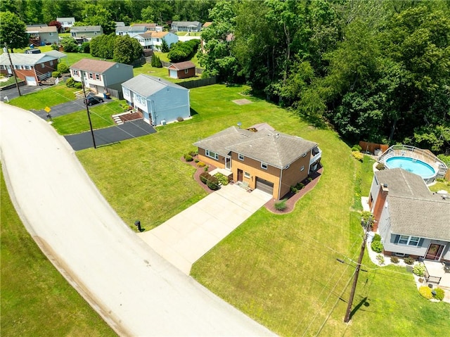 205 Eleanor Dr, Latrobe, PA 15650 - aerial perspective of suburban area with a pool area
