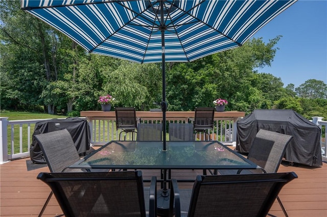 205 Eleanor Dr, Latrobe, PA 15650 - deck featuring outdoor dining space and a grill