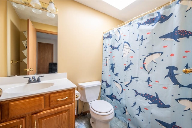 318 Links Ct, Salem Twp Wml, PA 15626 - bathroom featuring vanity, a shower with shower curtain, and tile patterned floors