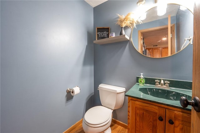 318 Links Ct, Salem Twp Wml, PA 15626 - half bathroom with vanity and wood finished floors