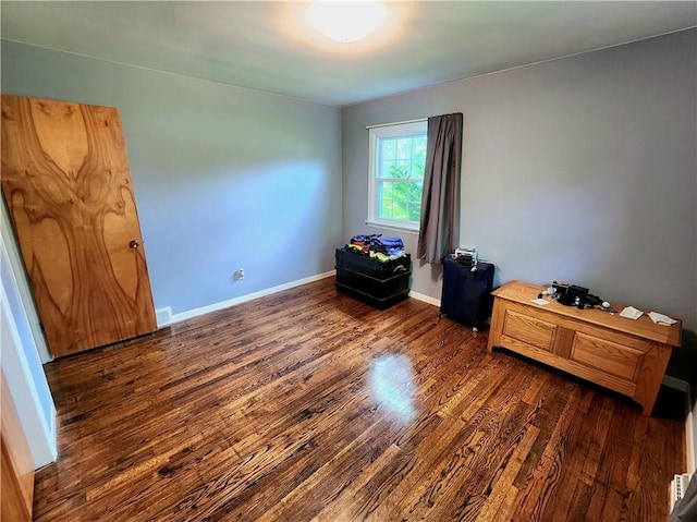 1426 S Darby Rd, Hermitage, PA 16148 - bedroom with dark wood-style flooring and baseboards