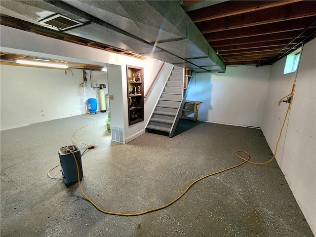 1426 S Darby Rd, Hermitage, PA 16148 - below grade area with stairway and a water softener