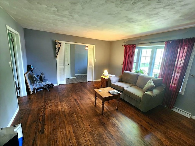 1426 S Darby Rd, Hermitage, PA 16148 - living room featuring wood finished floors and a textured ceiling