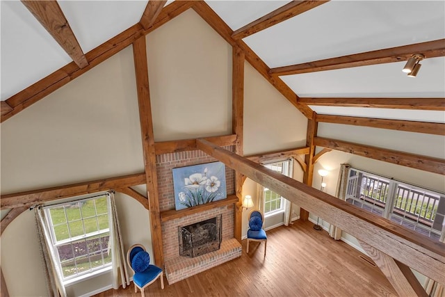 2161/2 Robin Hood Dr, Irwin, PA 15642 - living area with wood finished floors and a fireplace