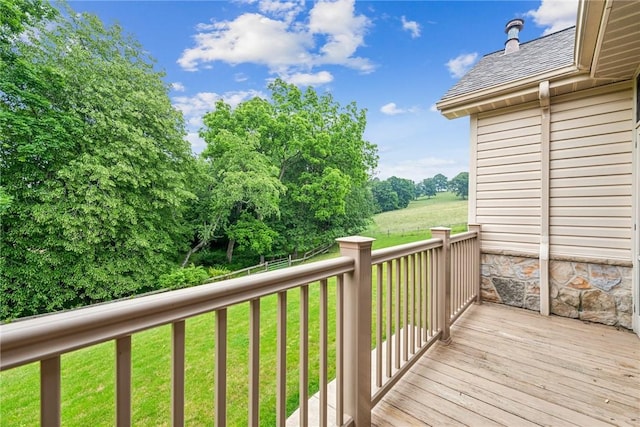 6092 Triple Crown Cir, Hempfield Twp, PA 15601 - wooden deck with a lawn and view of scattered trees