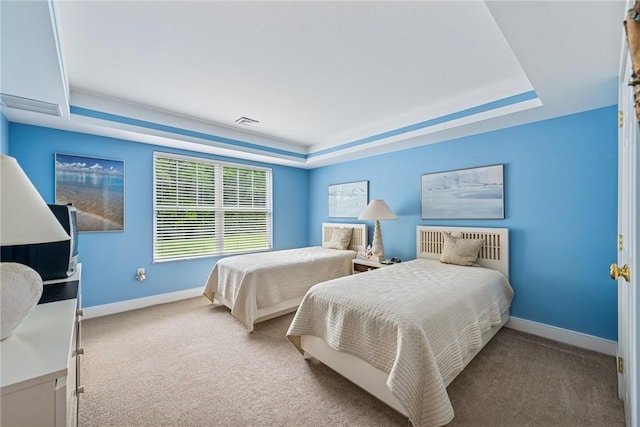 6092 Triple Crown Cir, Hempfield Twp, PA 15601 - carpeted bedroom with a raised ceiling and baseboards