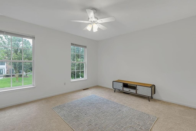 642 Water View Dr, Cranberry Twp, PA 16066 - empty room with light colored carpet and a ceiling fan