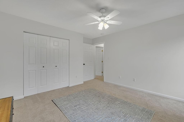 642 Water View Dr, Cranberry Twp, PA 16066 - unfurnished bedroom featuring light carpet, a closet, and a ceiling fan